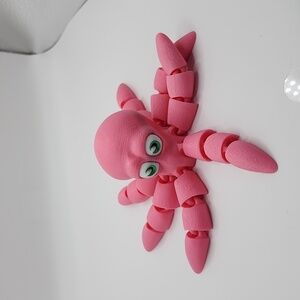 3d Printed Pink Clingy Octopus